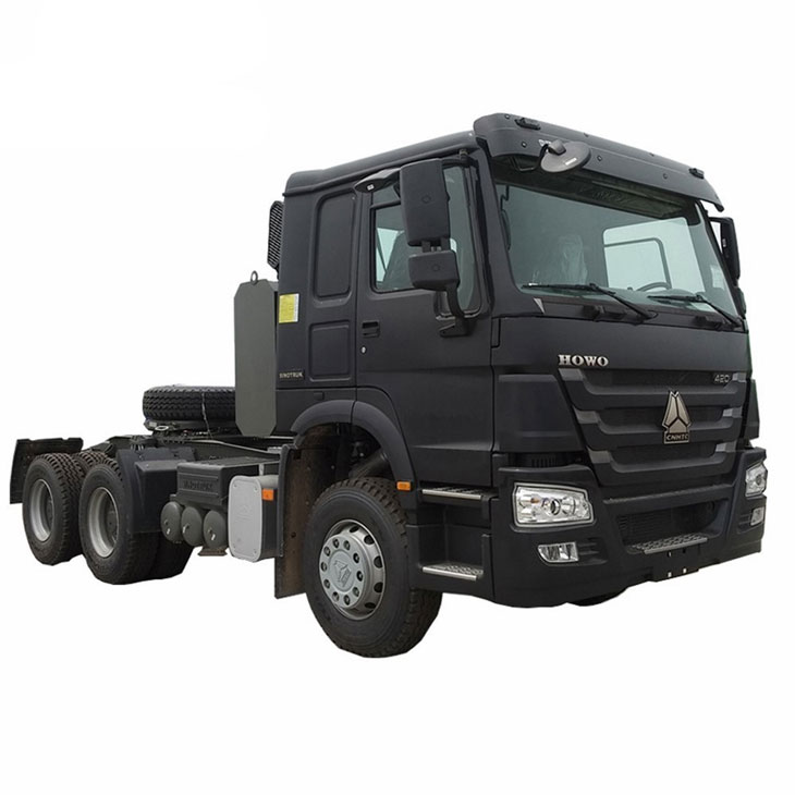 Black 6x4 Sino Howo 10 Wheels Tractor 420HP Engine Prime Mover