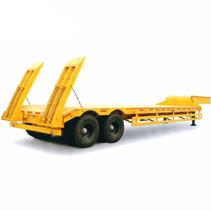 Double Axle Front Loading Lowbed Trailer